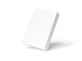 Blank hardcover book mockup floating on white 3D rendering Royalty Free Stock Photo