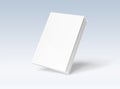 Blank hardcover book mockup floating on white 3D rendering Royalty Free Stock Photo