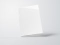 Blank hardcover book mockup floating on white 3D rendering Royalty Free Stock Photo