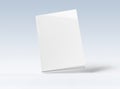 Blank hardcover book mockup floating on white 3D rendering Royalty Free Stock Photo