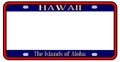 Blank Hawaii State License Plate