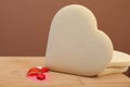 A Blank heart shaped sugar cookie