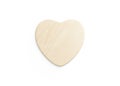 Blank heart wood plate mockup, top view