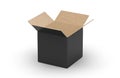 Blank Heavy-Duty Medium Open Packaging Box for mock up and branding Royalty Free Stock Photo