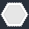 Blank Hexagon Postage Stamp Royalty Free Stock Photo