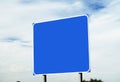 Blank highway sign