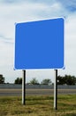 Blank highway sign