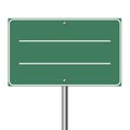 Blank highway sign
