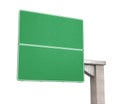 Blank highway sign