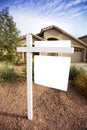 Blank home for sale sign Royalty Free Stock Photo