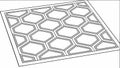 Blank Honeycomb Grid Pattern, Abstract Geometric Vector Background, vector design Generative AI Royalty Free Stock Photo