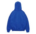 Blank hoodie sweatshirt color blue back view