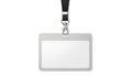Blank identification badge with lanyard Royalty Free Stock Photo