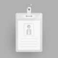 Blank identification card template