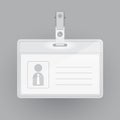 Blank identification card template