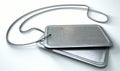 Blank Identity Dog Tags Isolated Royalty Free Stock Photo