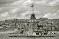 Blank image of the Maiden\'s Tower on the Asian shore of the Bosphorus Strait