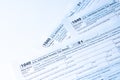 Blank income tax forms. American 1040 Individual Income Tax return form Royalty Free Stock Photo