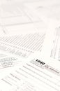 Blank income tax forms. American 1040 Individual Income Tax return form Royalty Free Stock Photo