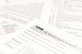 Blank income tax forms. American 1040 Individual Income Tax return form