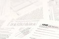 Blank income tax forms. American 1040 Individual Income Tax return form Royalty Free Stock Photo