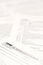 Blank income tax forms. American 1040 Individual Income Tax return form Royalty Free Stock Photo