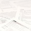 Blank income tax forms. American 1040 Individual Income Tax return form Royalty Free Stock Photo