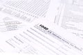 Blank income tax forms. American 1040 Individual Income Tax return form