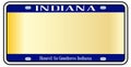 Blank Indiana State License Plate