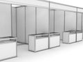 Blank Indoor Exhibition Trade Booth