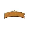 Blank information billboard made out of wood. Wooden advertising signboard for store or bar. Organic material. Old board