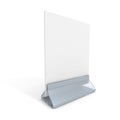 Blank information desk stand on white background