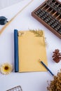 Blank Inside Chinese Notebook Accesories from front Royalty Free Stock Photo