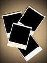 Blank Instant Photo Frames Royalty Free Stock Photo