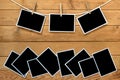 Blank instant photo frames. Royalty Free Stock Photo