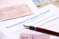 Blank insurance claim form Royalty Free Stock Photo