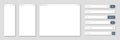 Blank internet browser window with various search bar templates. Web site engine with search box, address bar and text Royalty Free Stock Photo