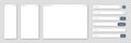 Blank internet browser window with various search bar templates. Web site engine with search box, address bar and text Royalty Free Stock Photo
