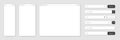 Blank internet browser window with various search bar templates. Web site engine with search box, address bar and text Royalty Free Stock Photo