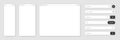 Blank internet browser window with various search bar templates. Web site engine with search box, address bar and text Royalty Free Stock Photo