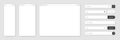 Blank internet browser window with various search bar templates. Web site engine with search box, address bar and text Royalty Free Stock Photo