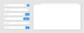 Blank internet browser window with various search bar templates. Web site engine with search box, address bar and text Royalty Free Stock Photo