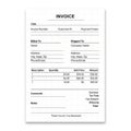 A blank invoice form with lines for details and totals isolated on white background Royalty Free Stock Photo