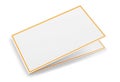 Blank Isolated Greeting or Thank you Card with Golden Frame