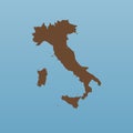 Blank Italy map. Flat Italy map