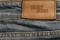 Blank jeans leather label Royalty Free Stock Photo