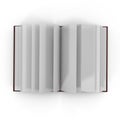 Blank Journal on white. Top view. 3D illustration