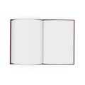 Blank Journal on white. Top view. 3D illustration
