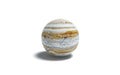 Blank jupiter surface ball planet mockup, isolated