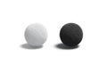 Blank knitted black and white ball mockup set